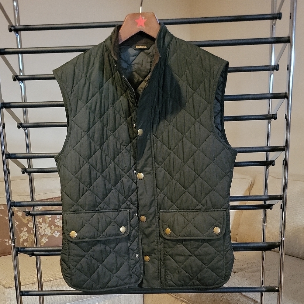 Barbour Men's Dark Olive Quilted Vest